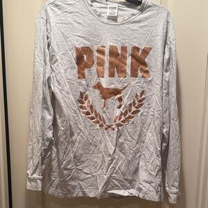 PINK Victoria's Secret Light Gray Tee